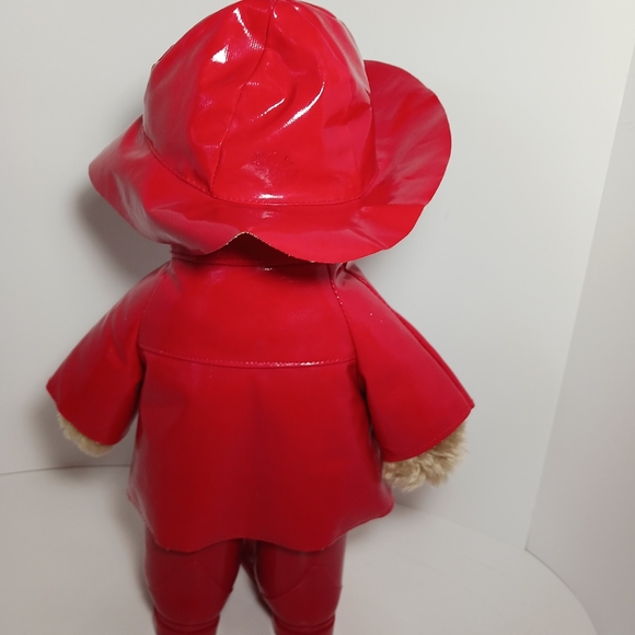 Vintage 1981 Paddington Bear  Stuffed Plush Red Rain Coat Hat By Eden Toys - Picture 4 of 12